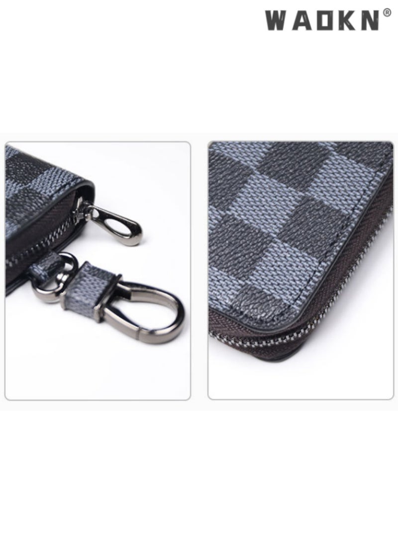 دبليو أيه أو كي أن مفتاح الناقل العالمي مع سلسلة ، والتعاقد من كيس مفتاح ، مفتاح مربع مع سستة ، مثالية للحصول على مفتاح الانتهاء من الضروريات الصغيرة ، محمولة وآمنة مفتاح المحفظة - Image 5