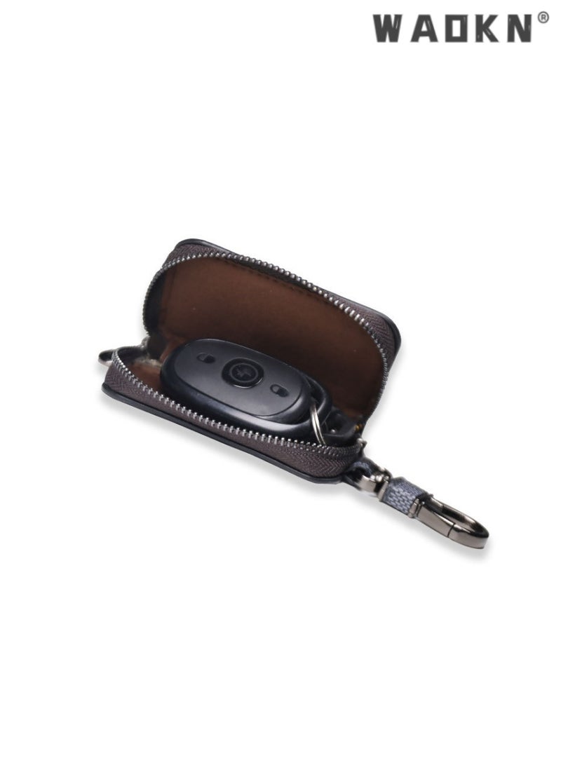 دبليو أيه أو كي أن مفتاح الناقل العالمي مع سلسلة ، والتعاقد من كيس مفتاح ، مفتاح مربع مع سستة ، مثالية للحصول على مفتاح الانتهاء من الضروريات الصغيرة ، محمولة وآمنة مفتاح المحفظة - Image 2