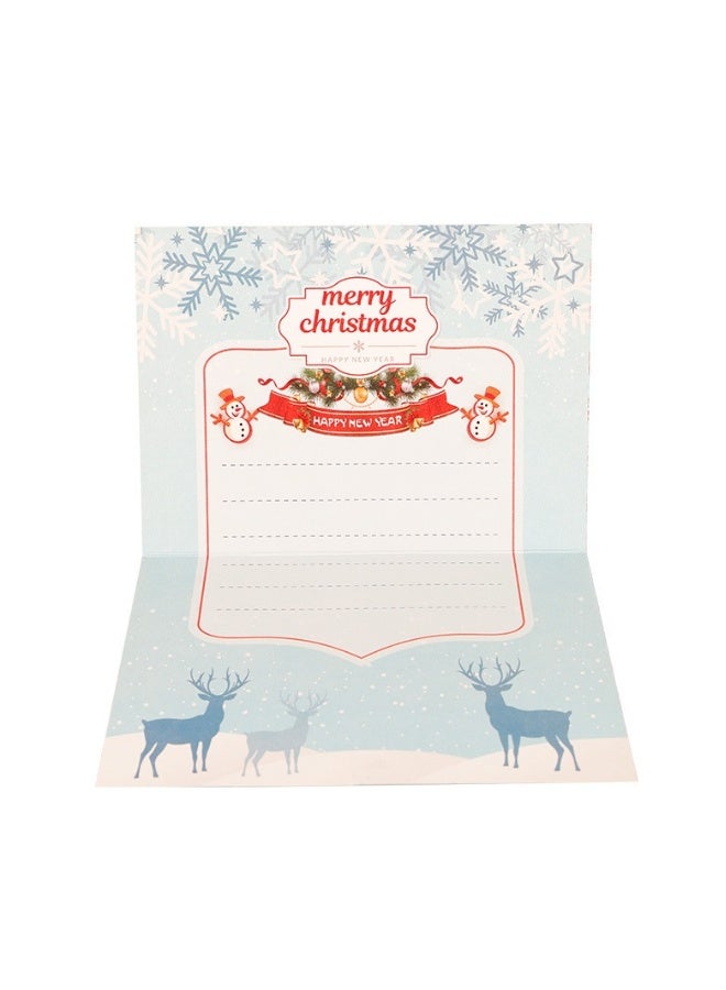 بيوينتي بطاقة تهنئة ثلاثية الأبعاد إبداعية لعيد الميلاد - بطاقة قابلة للطي - تمنيات العيد