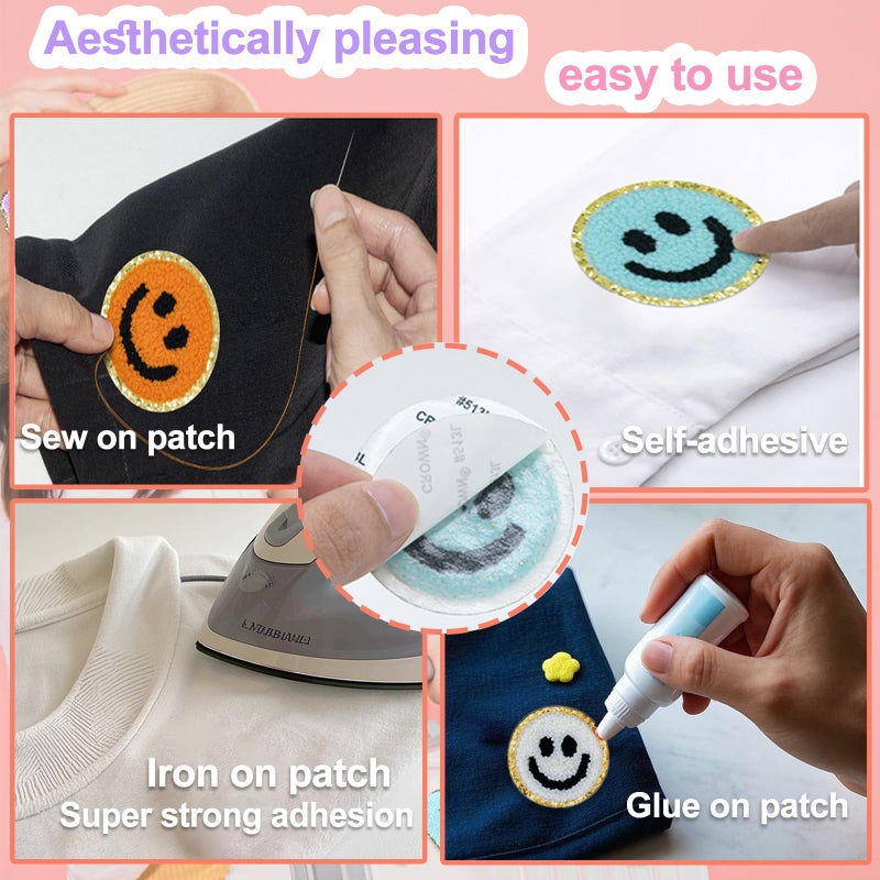 GAMYPET Chenille Letter Patches Self Adhesive Stickers for DIY â€“ 136 Pcs Fuzzy Cute Varsity Patches Embroidery Jackets, Jeans Patches Gift Bag Decoration - Image 5