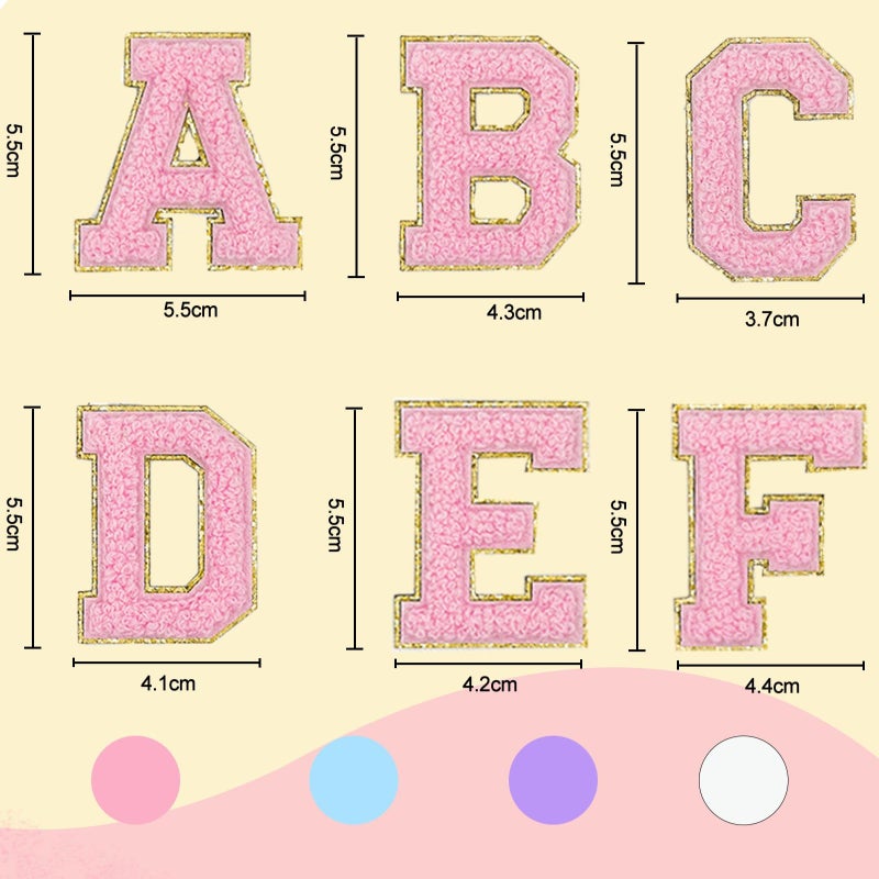 GAMYPET Chenille Letter Patches Self Adhesive Stickers for DIY â€“ 136 Pcs Fuzzy Cute Varsity Patches Embroidery Jackets, Jeans Patches Gift Bag Decoration - Image 3