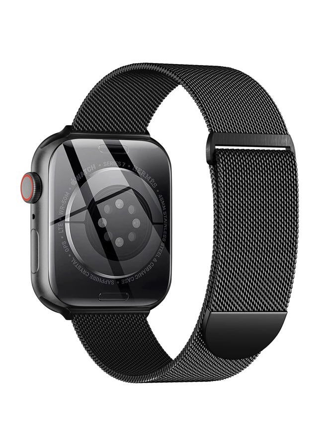 Zedoli Compatible with Apple Watch Bands 38mm 40mm 41mm Men Women, Metal Magnetic Milanese Loop Stainless Steel Mesh Strap Adjustable Wristbands for iWatch Series 8 7 6 5 4 3 2 1 SE, 38/40/41mm, Black - Image 1