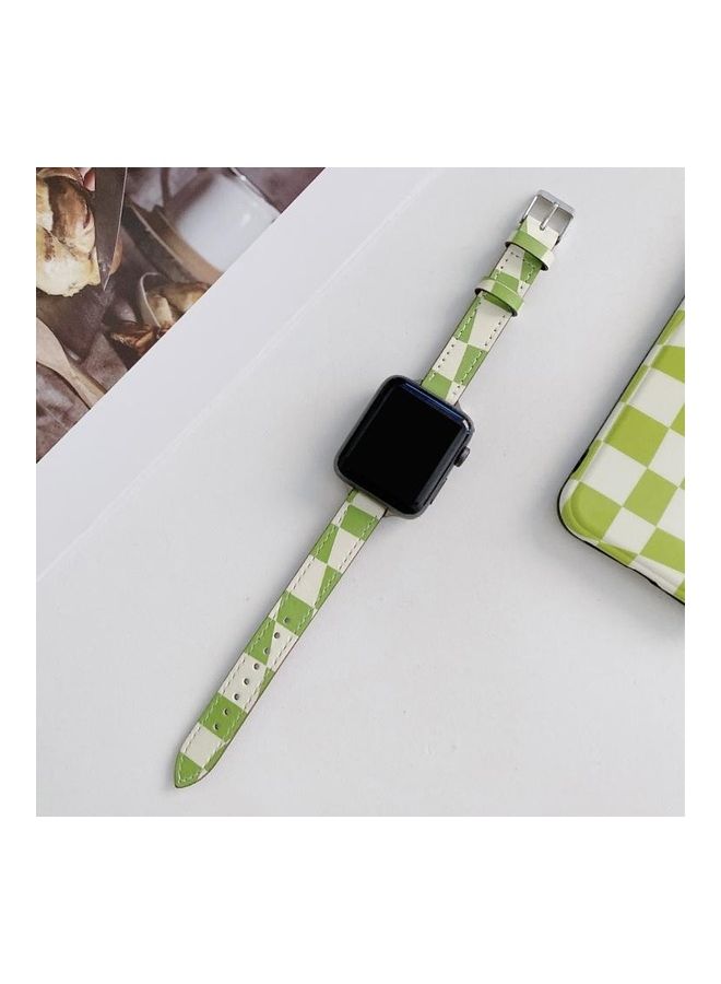 Ethnic Replacement Watchband for Apple Watch Series 1/2/3/4/5/6/7/SE 38/40/41mm Green - Image 1