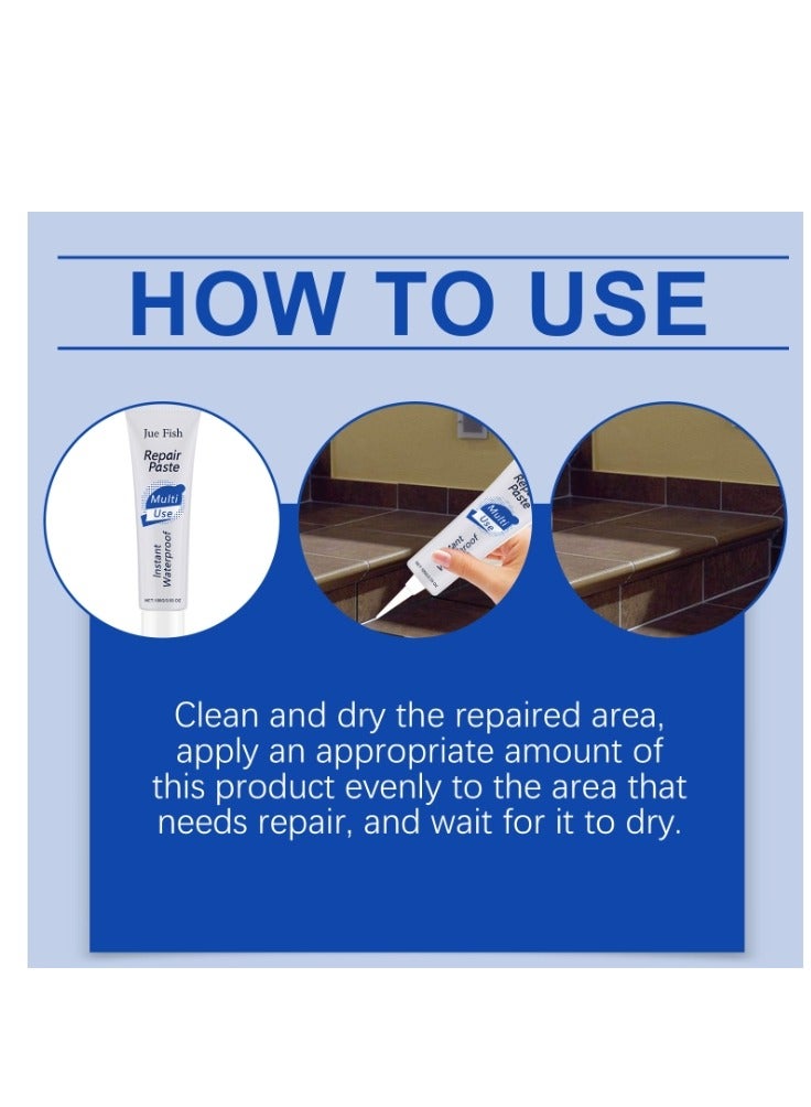 JUE-FISH Instant Waterproof Paste Leakproof Wall Sealing Sealant  Anti-Leakage Adhesive Agent for Bathroom Kitchen Maintenance Accessories 100G - Image 5