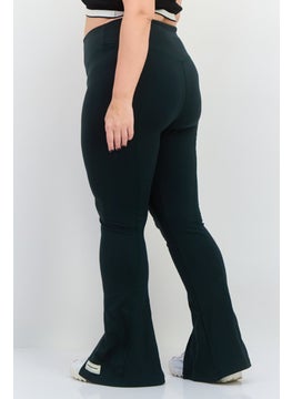 The Giving Movement Women Regular Fit Brand Logo Wide Leg Pants , Green  - Image 4