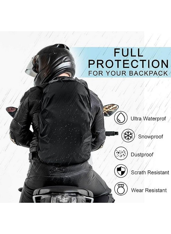 Storescent Dust & Rain Cover for Backpack with Pouch, Waterproof Dustproof Rain Cover Bag Elastic Adjustable for School, College, Office, Trekking Bags (30L-35L) (Pack of 2) - Image 4