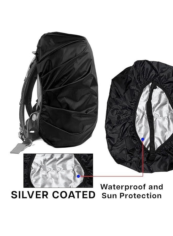 Storescent Dust & Rain Cover for Backpack with Pouch, Waterproof Dustproof Rain Cover Bag Elastic Adjustable for School, College, Office, Trekking Bags (30L-35L) (Pack of 2) - Image 3