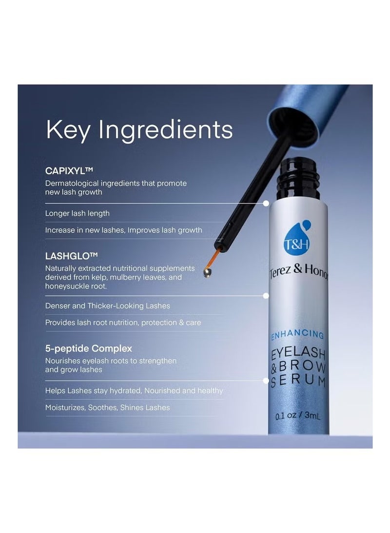 تيريز آند أونر مصل الرموش المتقدم للرموش الأكثر سمكاً وطولًا والحاببين - تنمو الرموش اللطيفة مع مضخم الحاجب (3 مل) - Image 3