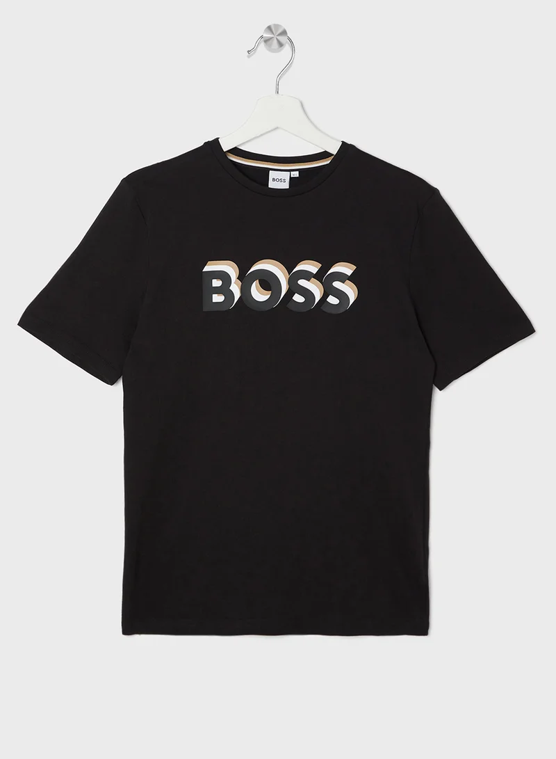 بوس Kids Logo T-shirt