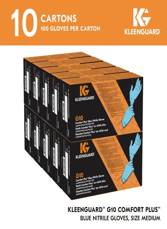 Kleenguard™ G10 Comfort Plus™ Blue Nitrile Gloves (54187), 4 Mil, Ambidextrous, Touchscreen Compatible, M (100 Gloves/Box) - Image 2