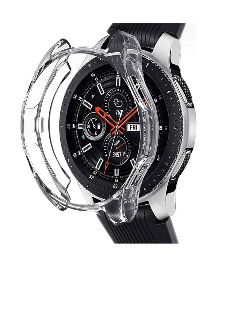 Case Compatible with samsung galaxy 45mm Gear S3 Case All-Around Screen Protector Watch Soft TPU Shockproof Cover Slim Guard Thin Bumper Shell Protector (Clear) - Image 1