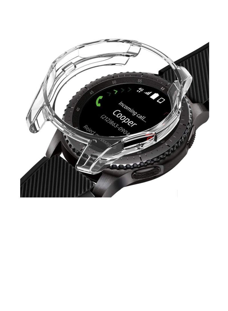 Case Compatible with samsung galaxy 45mm Gear S3 Case All-Around Screen Protector Watch Soft TPU Shockproof Cover Slim Guard Thin Bumper Shell Protector (Clear) - Image 2
