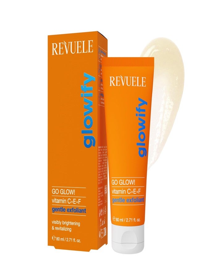 Revuele Go Glow! Gentle Exfoliant 2.7 fl.oz – Brightening & Hydrating Daily Face Gel Polish with Vitamins C, E & F – Smooth, Radiant Skin - Image 1