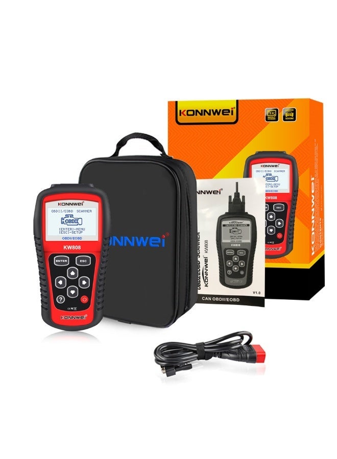 Konnwei ماسح ضوئي OBDII EOBD KW808 لقراءة رموز السيارات واختبار التشخيص - Image 2