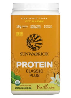 Sunwarrior Classic Plus Protein Vanilla 1.65 lb (750 g) 