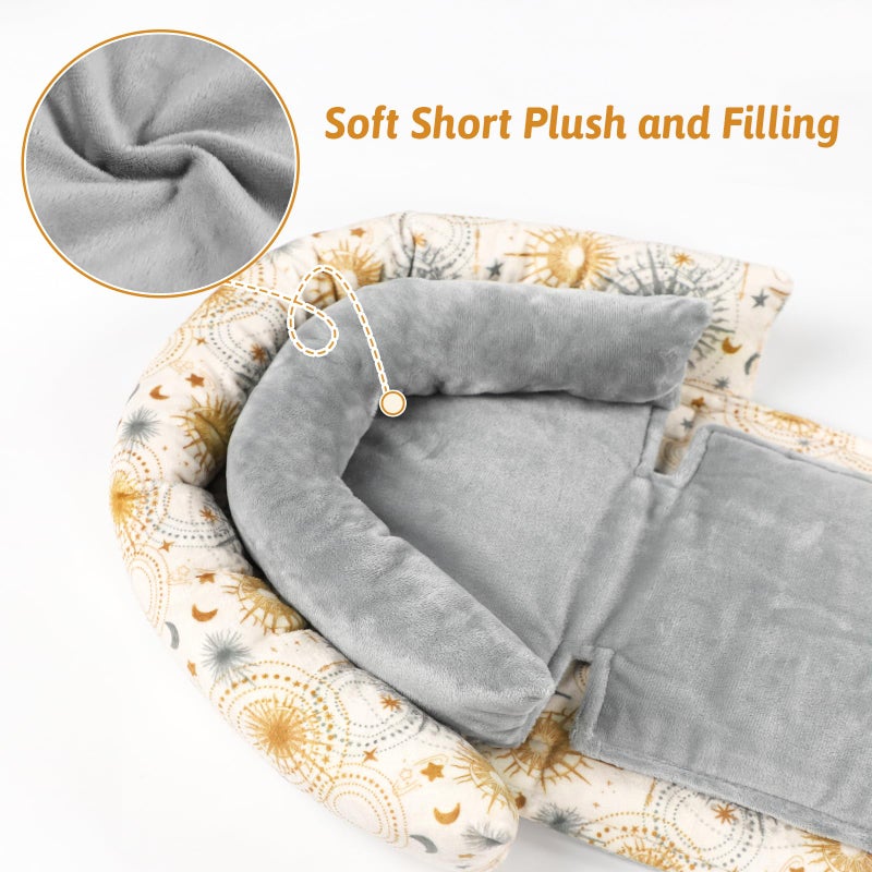 Winghenlee Infant Car Seat Insert For Newborn Girls Boys  Upgraded 2-In-1 Baby Carseat Head Support  Soft Reversible Baby Car Seat Insert Cushion Pad For Car Seat  Stroller  Bouncer  Swing  Sun - Image 3