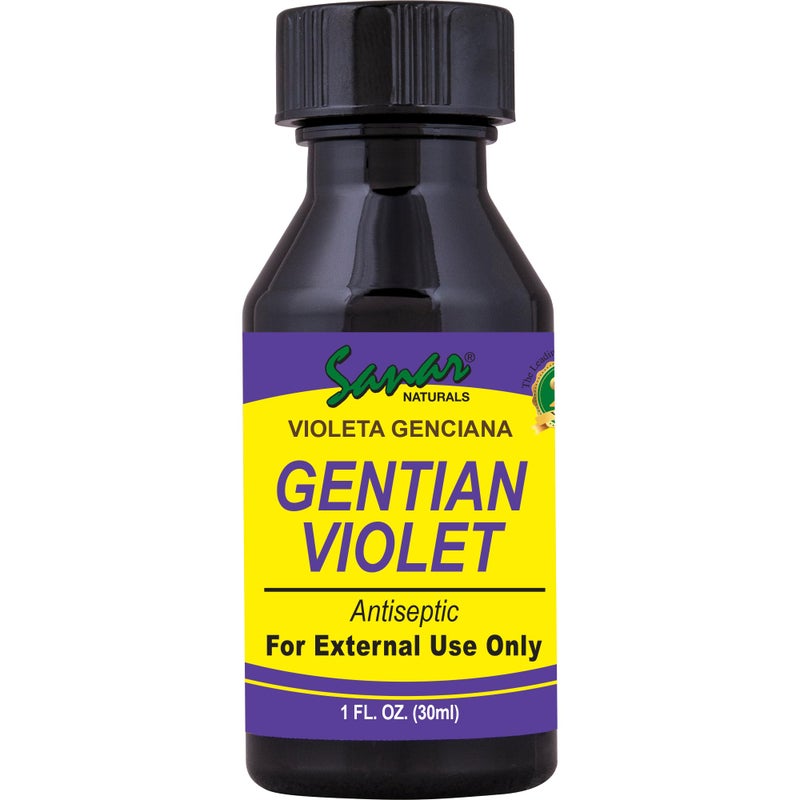 Sanar Naturals Gentian Violet, 1 fl oz - Violeta de Genciana - Tincture of Violet 1% First Aid Antiseptic - Image 1