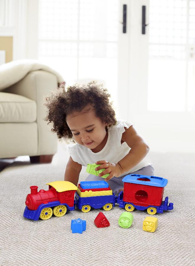 Green Toys Mickey Mouse & Friends Stack & Sort Train - Image 3