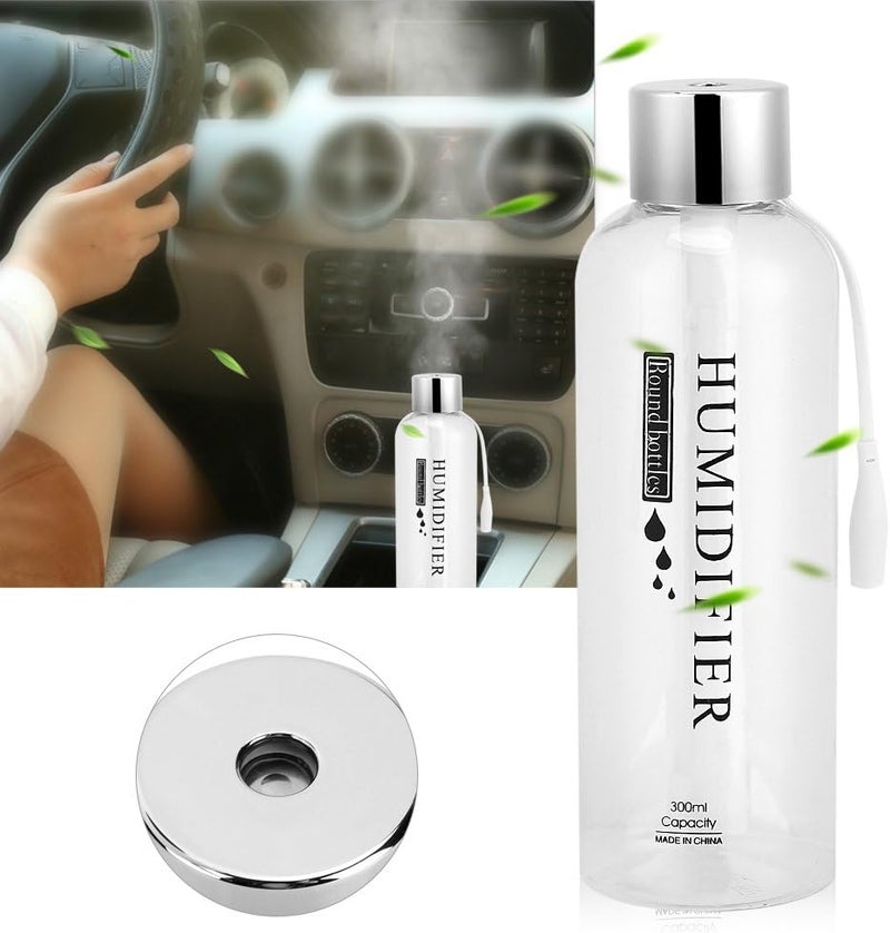 Focket Air Humidifier300ml Mini Portable Quiet Operation Transparent USB Water Bottle Air Diffuser Fine Mist Automatic Power Off Mist Maker for Car Office Home Study - Image 4