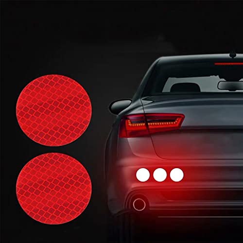 Allure Auto® (Circle Red) 10Pcs Car Truck Bumper Safety Reflective Warning Strip Night Driving Riding Safety Stickers Motorcycle Bicycles Safety Sticker Compabile with Venue - Image 1