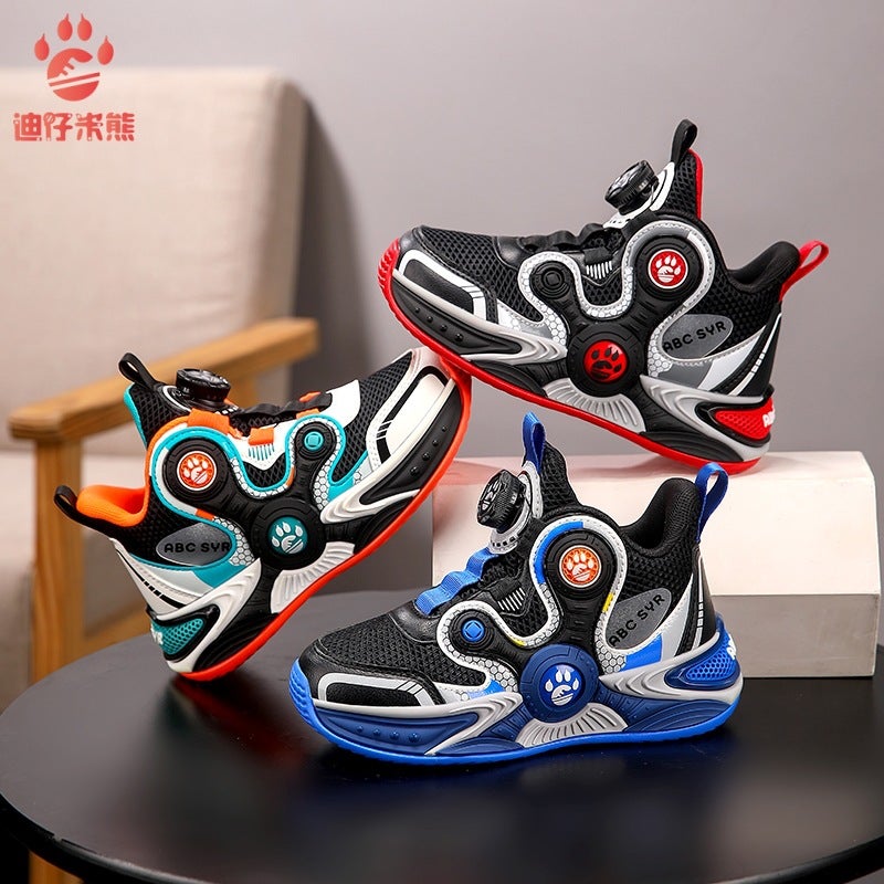 Boys Shoes Spring Non-Slip Children'S Running Sneaker Boys Red Basketball Shoes Big Kids Training - Image 5