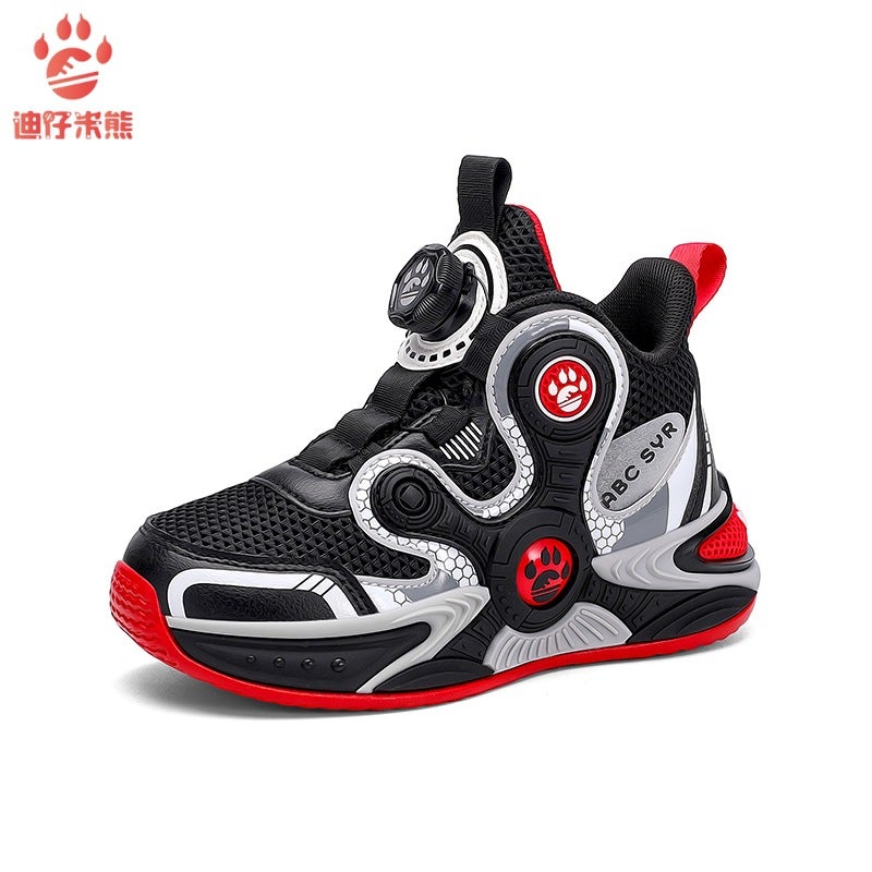 Boys Shoes Spring Non-Slip Children'S Running Sneaker Boys Red Basketball Shoes Big Kids Training - Image 1