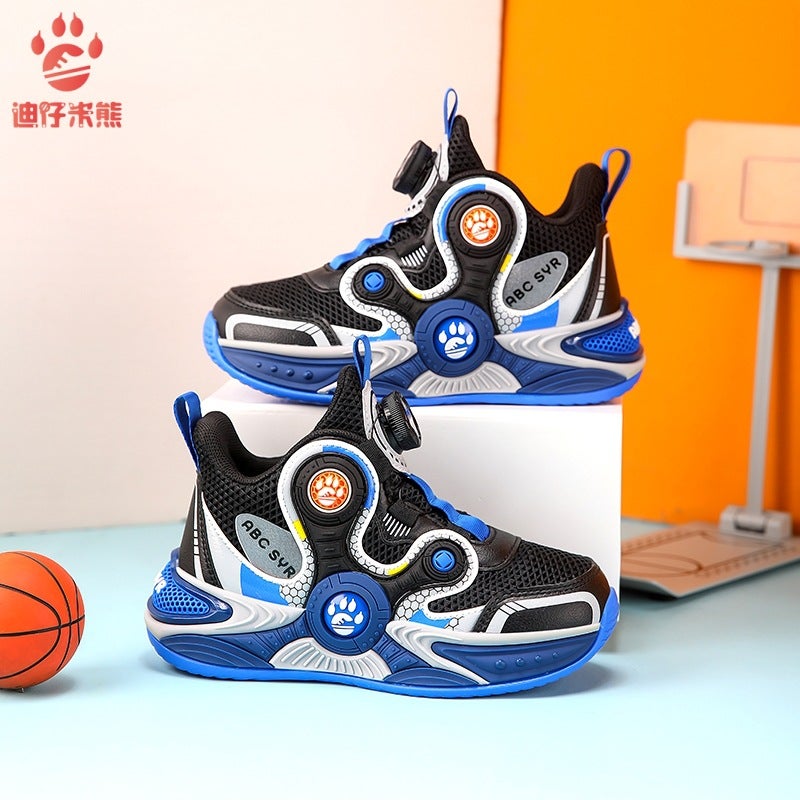 Boys Shoes Spring Non-Slip Children'S Running Sneaker Boys Red Basketball Shoes Big Kids Training - Image 3