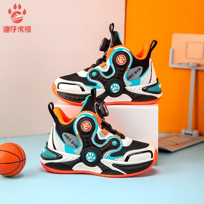 Boys Shoes Spring Non-Slip Children'S Running Sneaker Boys Red Basketball Shoes Big Kids Training - Image 4