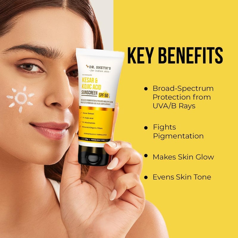 Dr. Sheth's KESAR & KOJIC ACID SUNSCREEN 30G - Image 4