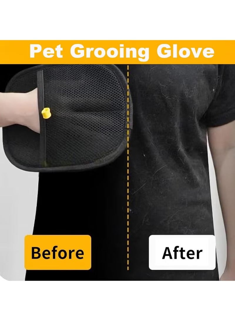 YANCI Pet Grooming Glove – Dual-Sided Reusable Pet Hair Remover Mitt for Dogs & Cats, Deshedding Brush for Long or Short Hair, Gentle Massage Glove for Bathing & Cleaning Furniture  - Image 3