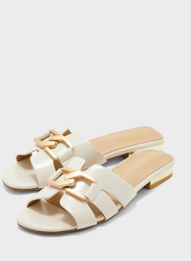 ELLA Chunky Chain Link Flat Sandals