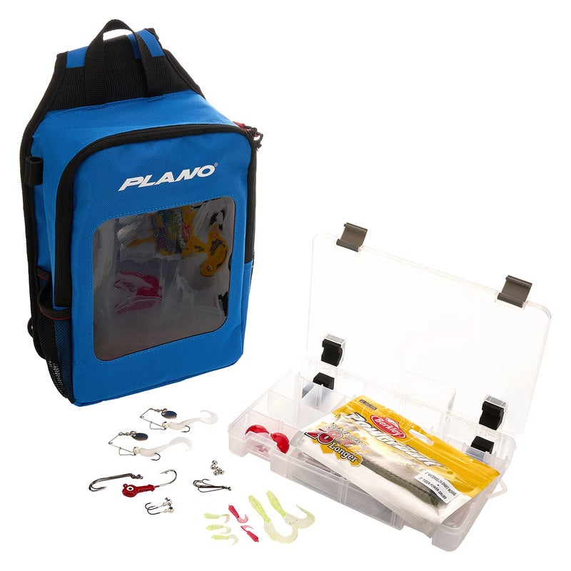 Plano Lets Fish Sling Pack Includes Catch More Fish Tackle Kit Premium Tackle Fishing Sling Bag with Adjustable Shoulder Strap for Left or Right Carry - Image 2