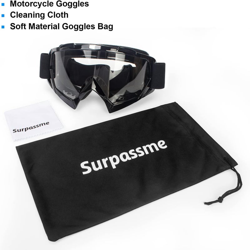 Surpassme Motorcycle Goggles with UV Protection - Image 4