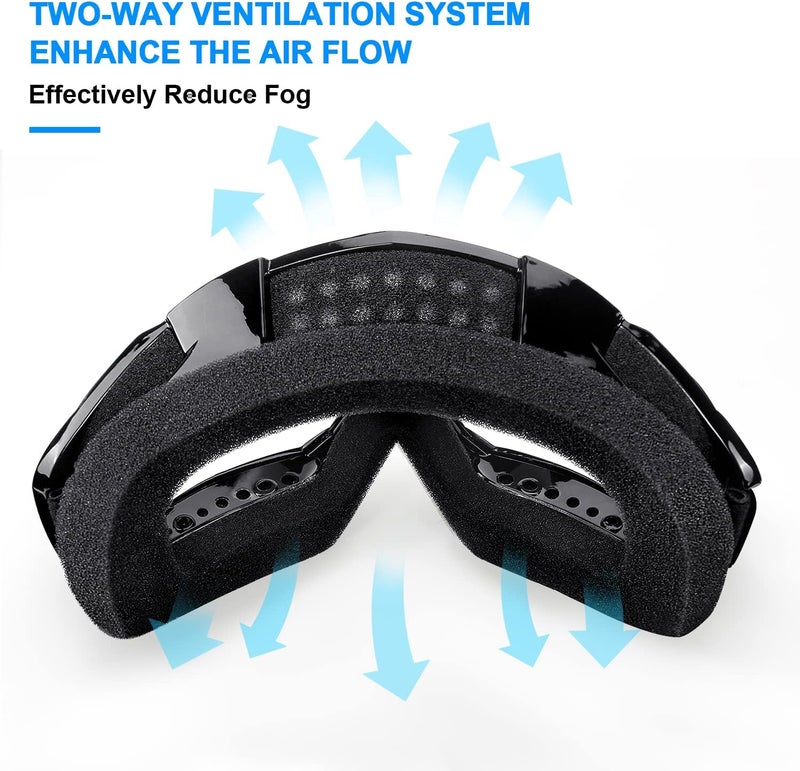 Surpassme Motorcycle Goggles with UV Protection - Image 3