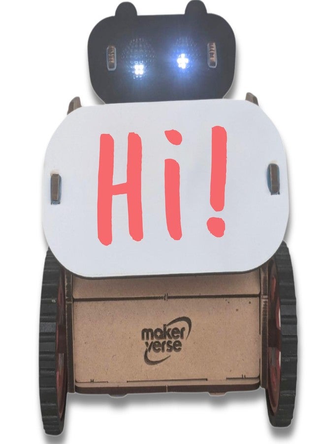 MakerVerse Kid Emotibot | DIY Electronic Toy Robot Kit | Robot With Remote Control | Science Project For Age 8, 9, 10, 11, 12, 13, 14 (Wood) For Boys & Girls | Motor Based Electricity Kit, Multicolor - Image 1