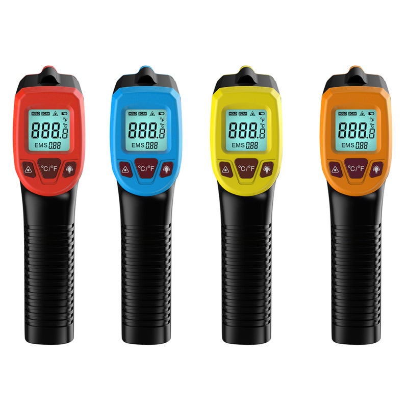 High Performance Handheld Infrared Thermometer with Digital LCD Backlight Display - Adjustable Emissivity 0.1-0.99 for Extreme Temperature Measurement - Image 4