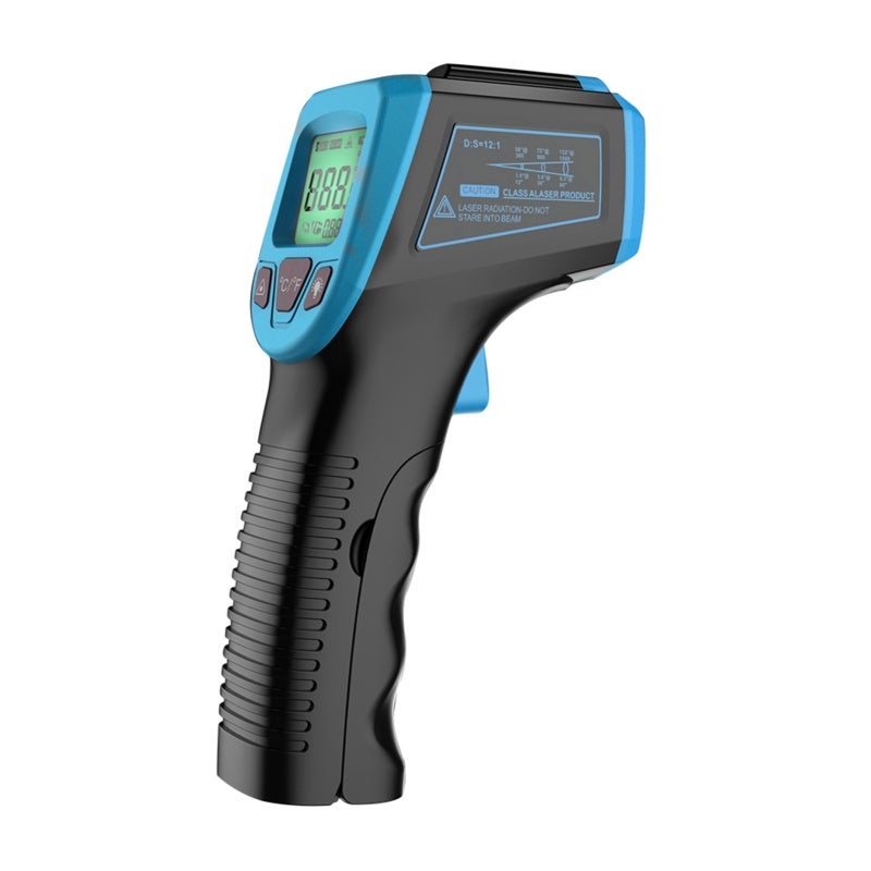 High Performance Handheld Infrared Thermometer with Digital LCD Backlight Display - Adjustable Emissivity 0.1-0.99 for Extreme Temperature Measurement - Image 1