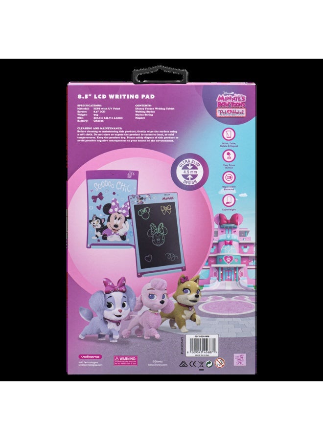 Volkano Disney Minnie Mouse 8.5 Inch LCD Writing Pad | Kids writing tablet with Minnie Mouse design, reusable screen, lightweight build, and easy erase function for drawing and learning - Image 2