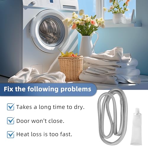 APPLIANCEMATES W10906683 Dryer Door Seal For Whirlpool Dryer Door Seal WED4950HW0 WED49STBW1 WED5000DW2 WED4850HW0 WGD5000DW3 WED4915EW1,Replacement some Maytag and Kenmore Dryer - Image 4