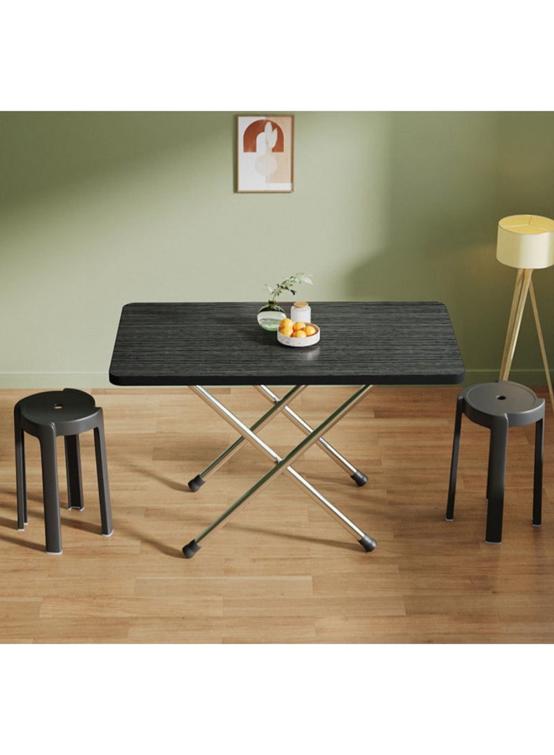 Nordic Wood Grain Folding Dining Table Small Household Portable Installation-Free Home Dining Table（60*40*50cm) - Image 4