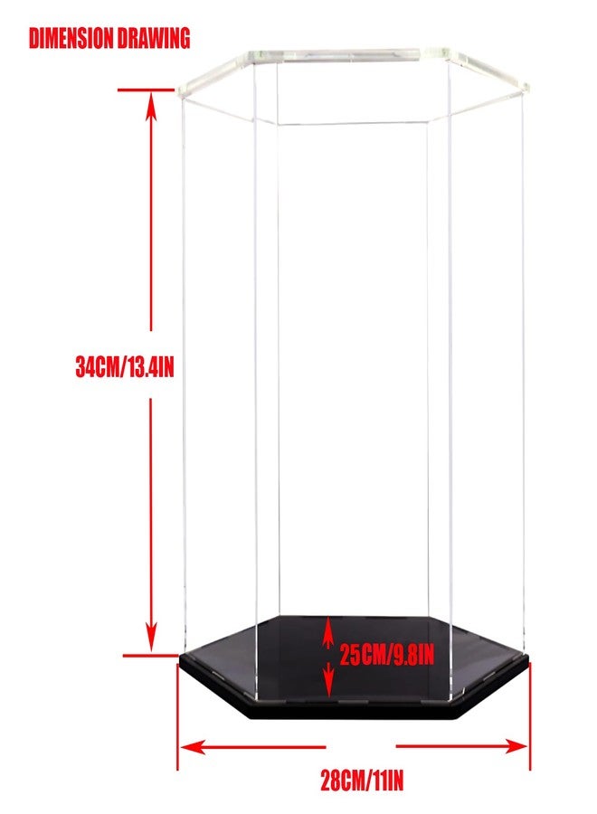 WLSANX Boxing Glove Display Case，Clear Boxing Glove Display Case，Boxing Glove Stand，Baseball Mitt Ball Football,Self-Assembly Acrylic Display case for Full Size Boxing Glov - Image 5