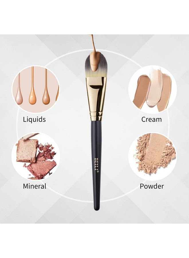 BEILI Foundation Brush Set For Liquid Mask Concealer Makeup Flat Foundation Makeup Brushes For Liquid Cream Foundation Powder Buffing Blending Premium Face Makeup Brushes(2Pcs) - Image 3