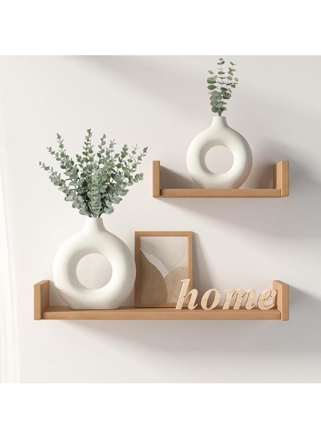 Saudi Deals - Modern Ceramic Vases in White, Minimalist Nordic Boho Home Decor, Hollow Round Pampas Grass Vases Ideal for Wedding Centerpieces, Coffee Table Decor, and Living Room Styling - Image 1