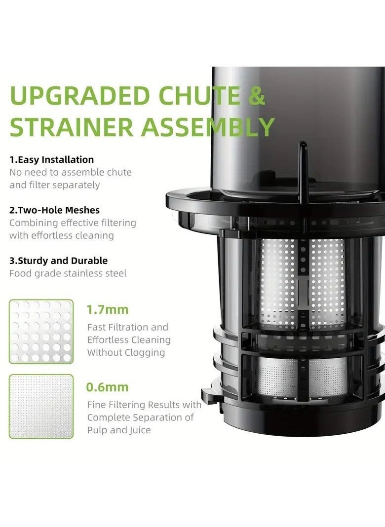 Cold Press Slow Juicer - 48 RPM Masticating Juicer with 550W Motor for Maximum Nutrient Extraction