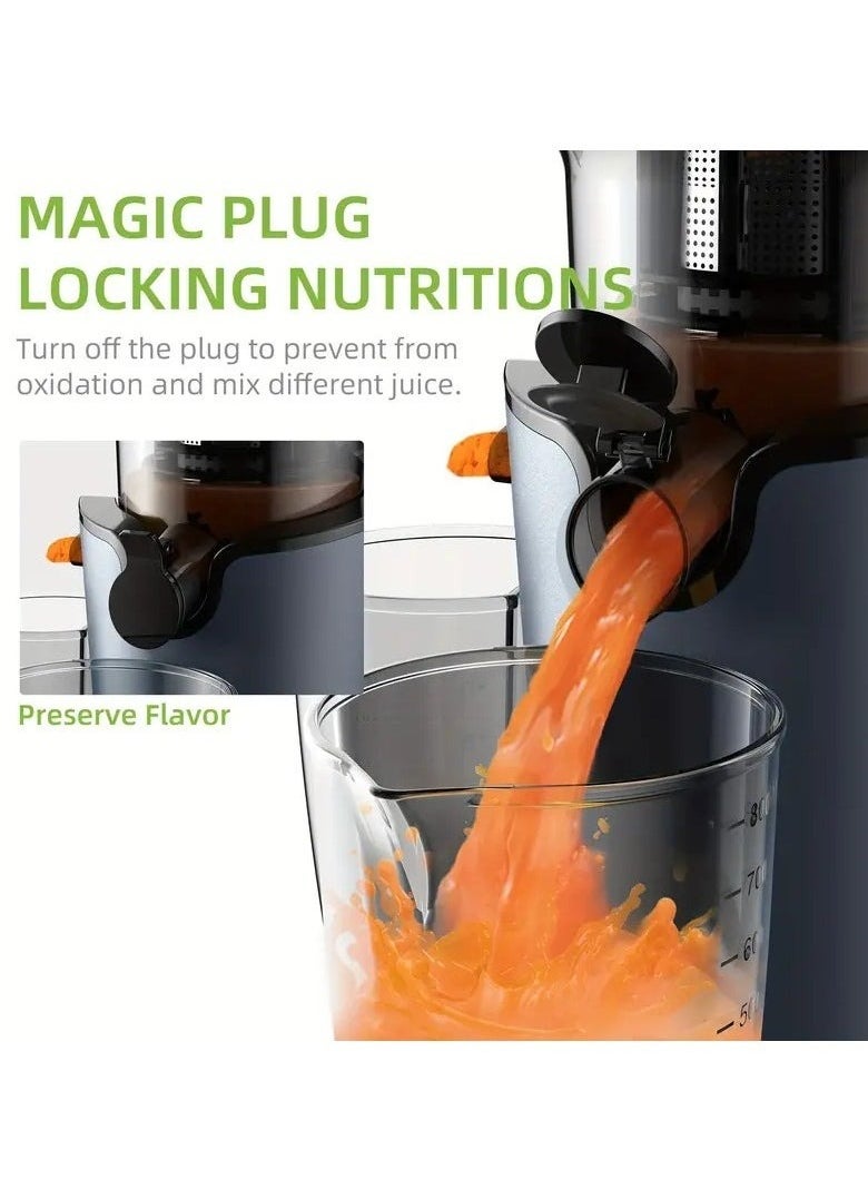 Cold Press Slow Juicer - 48 RPM Masticating Juicer with 550W Motor for Maximum Nutrient Extraction