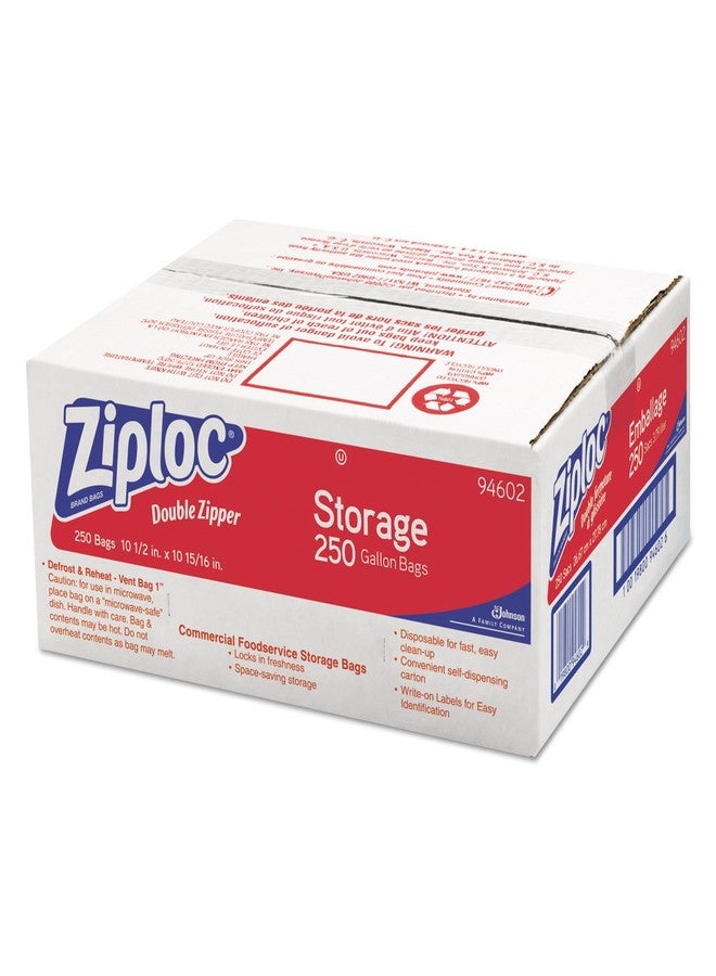 Ziploc Double Zipper Plastic Storage Bags, 1 Gallon, Case of 250 (DRA94602) Category: Ziploc and Plastic Bags