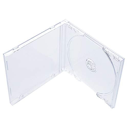 Maxtek 10.4 mm Standard Single Clear CD Jewel Case with Assembled Clear Tray, 10 Pack - Image 3