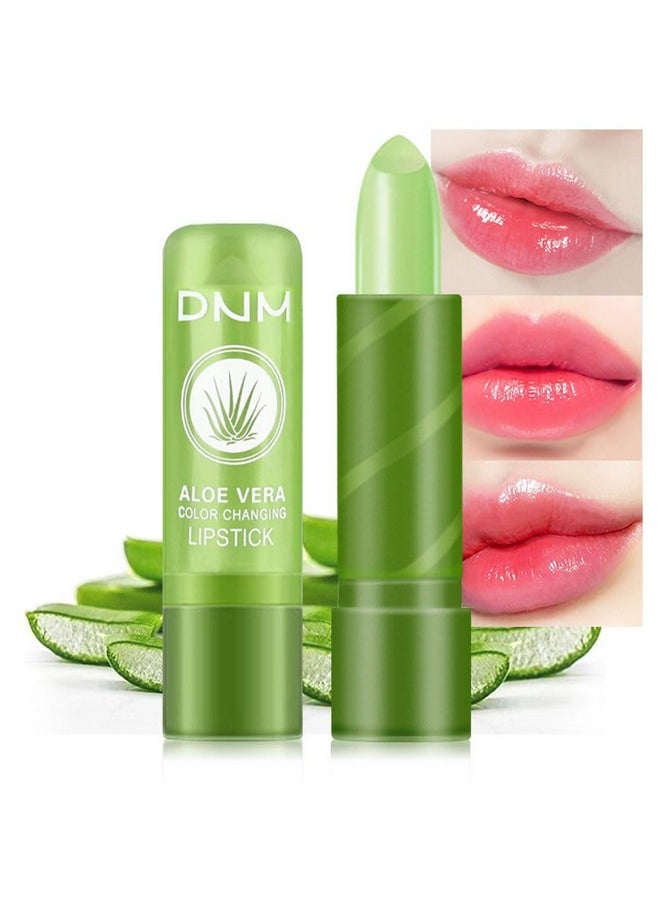 BINGBRUSH - BINGBRUSH 1 Pcs Aloe Vera Color Changing Lipstick Queen,Long Lasting Lip Care Nutritious Plumper Lip Balm Moisturizer Magic PH Temperature Color Change Lip Gloss Makeup Set for Women - Image 1