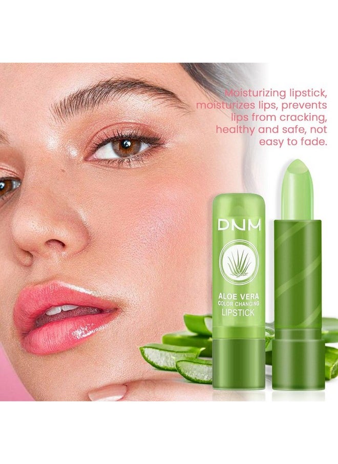 BINGBRUSH - BINGBRUSH 1 Pcs Aloe Vera Color Changing Lipstick Queen,Long Lasting Lip Care Nutritious Plumper Lip Balm Moisturizer Magic PH Temperature Color Change Lip Gloss Makeup Set for Women - Image 1