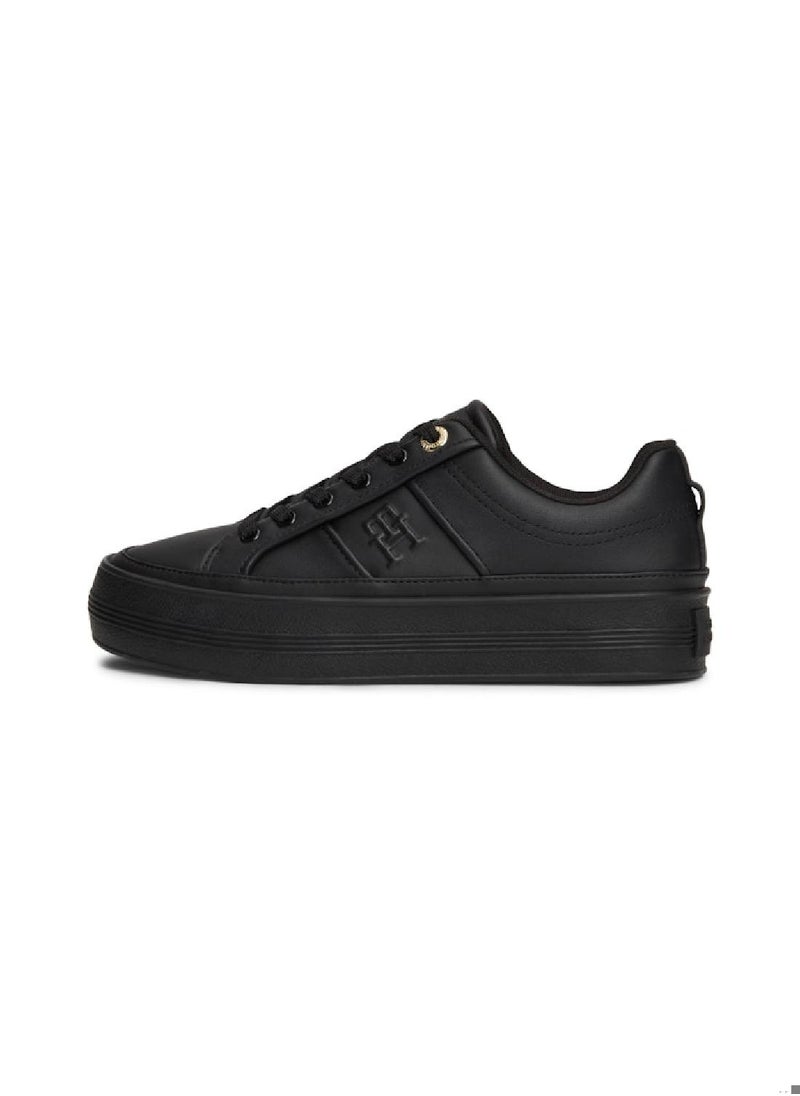 Women's Leather Flatform Sneakers - Leather, Black - pzsku/ZA6A1420F5AF2D23F565AZ/45/_/1741873943/668cfdef-e417-4e29-bfdd-fe68cef0cdce